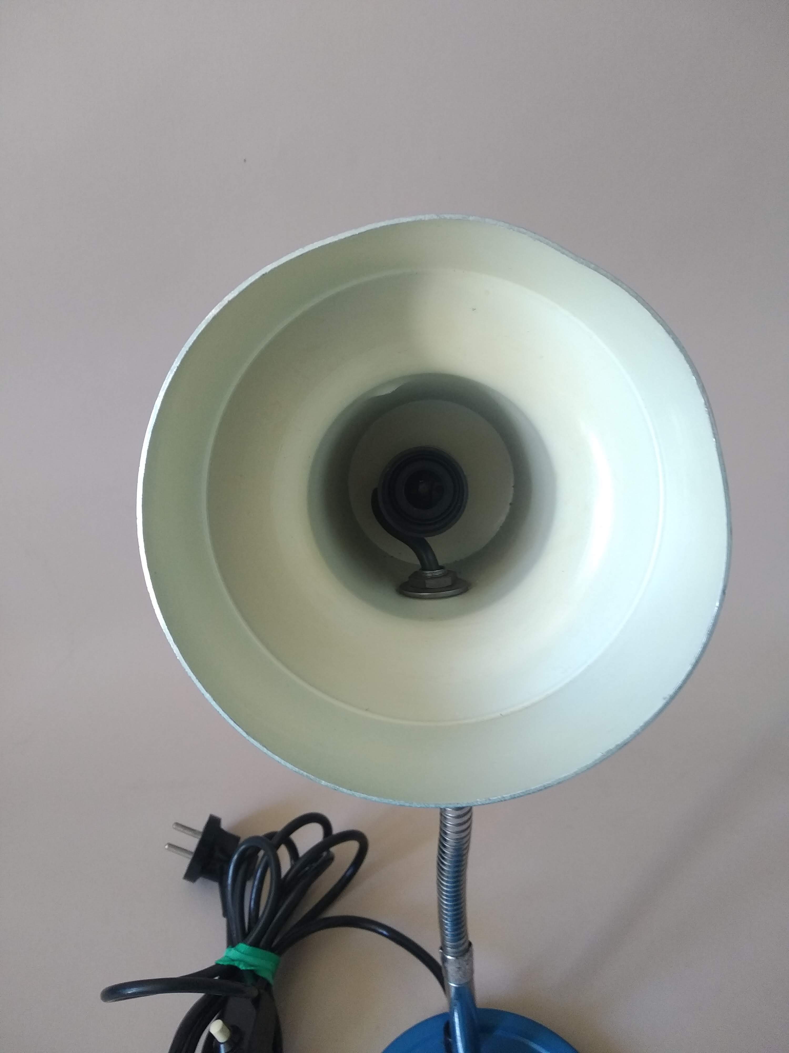 Vintage blue flexible desk lamp