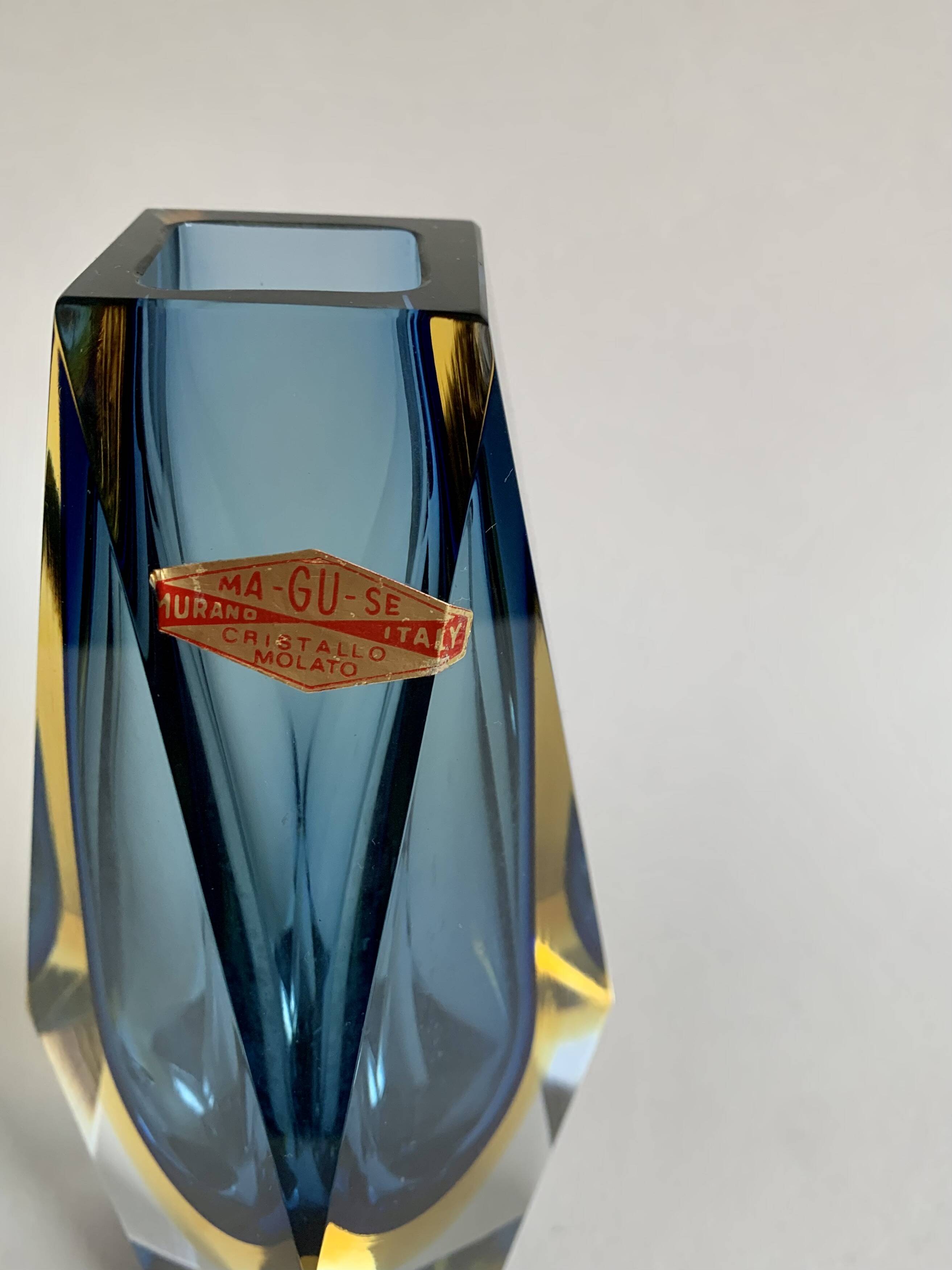 Vase by F. Poli for Murano, Italy, 1970s