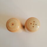 Vintage stoneware salt and pepper shaker set
