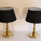 Pair of Scandinavian brass lamps 1970