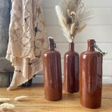 Old hot water bottles in glazed sandstone