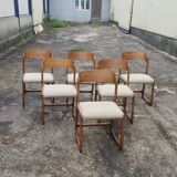 6 vintage Baumann sleigh chairs