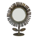 Jean Vinay flower mirror 1960s, In copper & brass