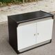 White and brown wooden chest of drawers from the 80s