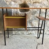 Modernist office with caisson, metal tubular structure, 1950