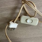 Pied de lampe vintage en céramique émaillée motifs écailles