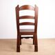 Set of 6 large Brutalist chairs in solid oak from the 1950s.