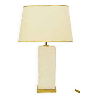 Natural "pierre de france" table lamp - 1970s