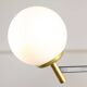 Mid-century italian brass and opaline chandelier