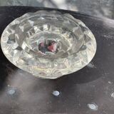 Set of 3 glass and crystal candle holders, Arques crystal, vintage