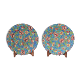 Pair of longwy faience plates