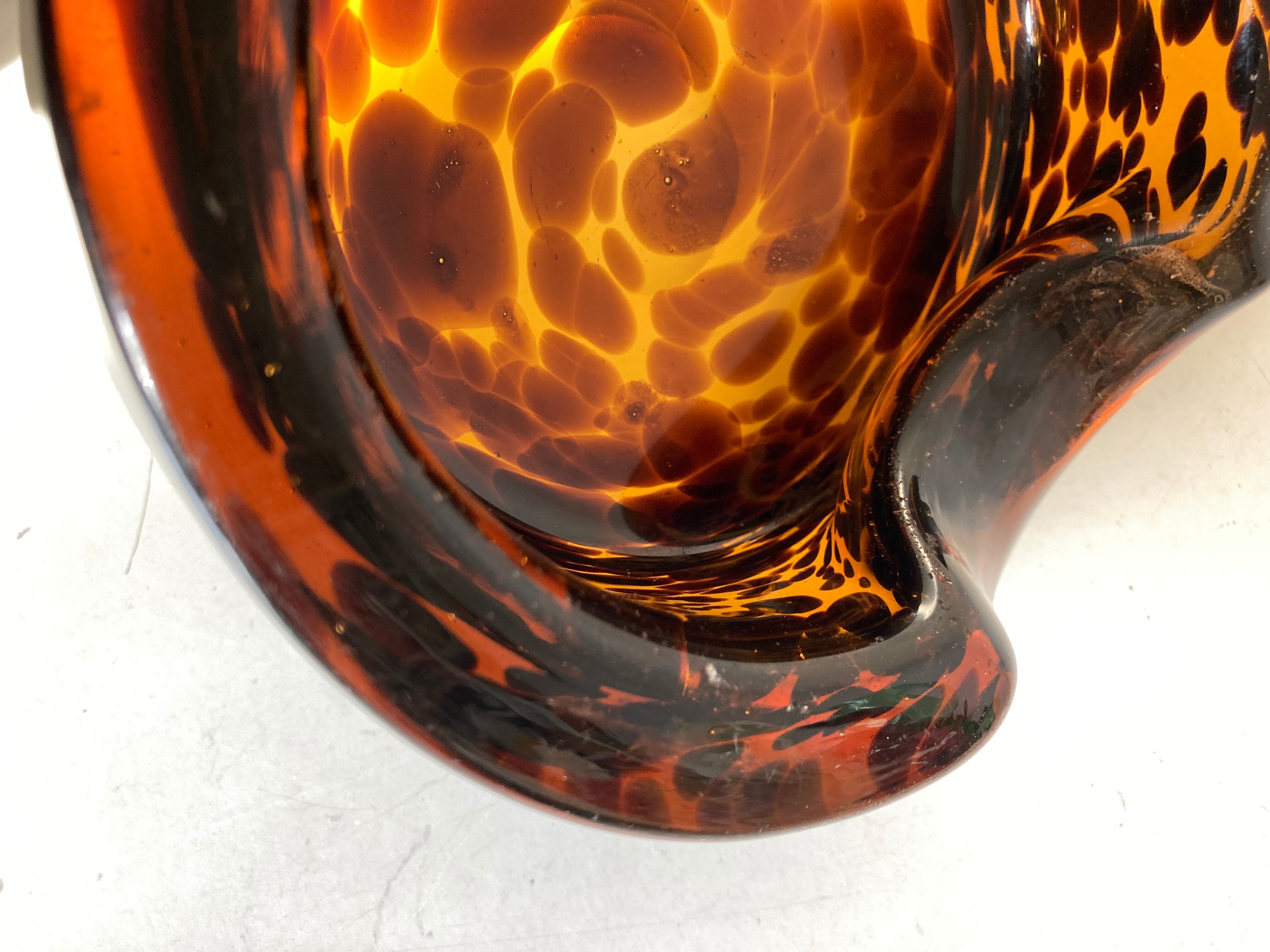 Empty glass pocket blown tortoiseshell 1970 XL