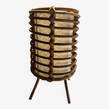 Louis Sognot rattan lamp