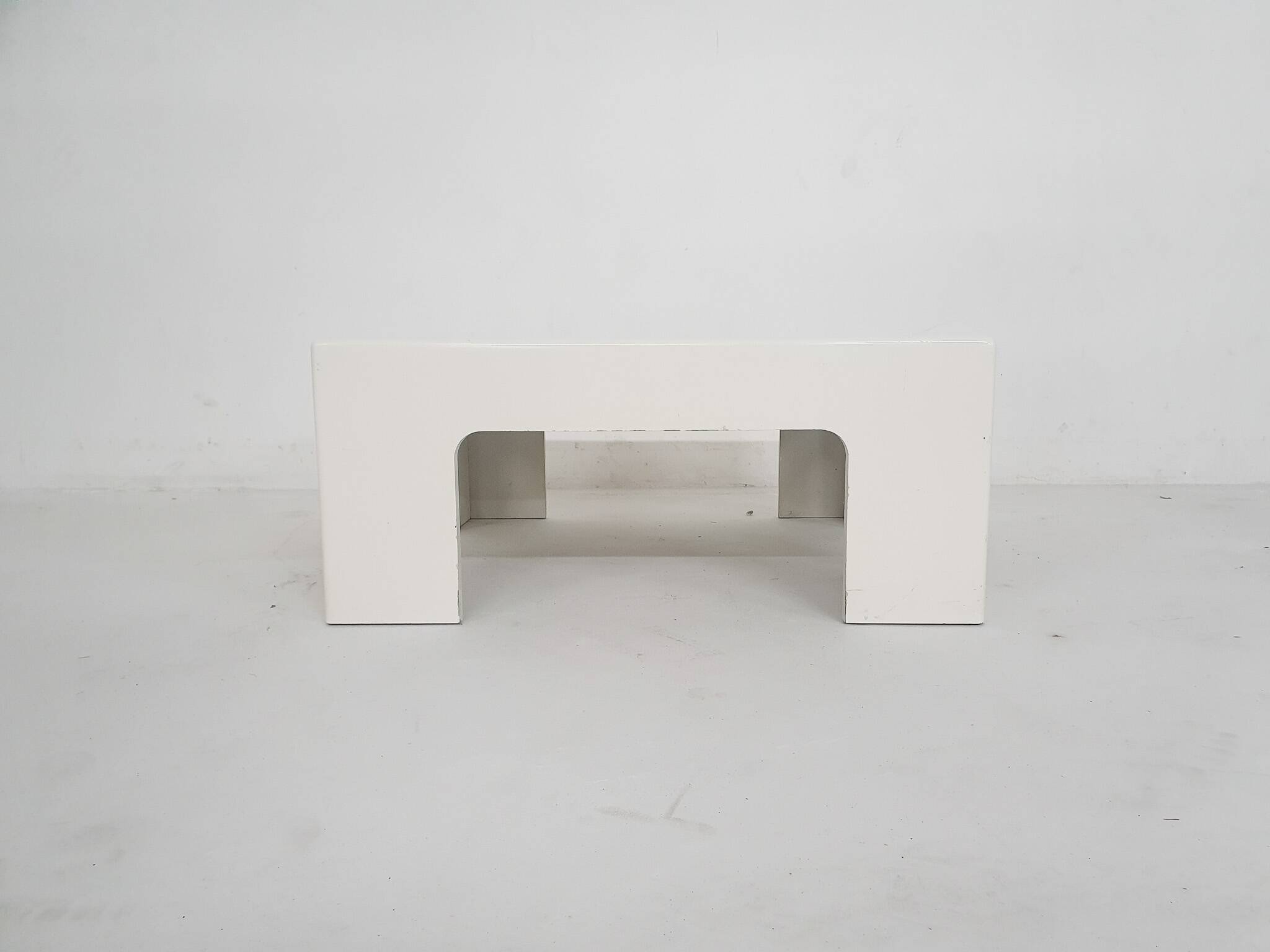 White square coffee table attrb. to Marc Berthier, France 1970's