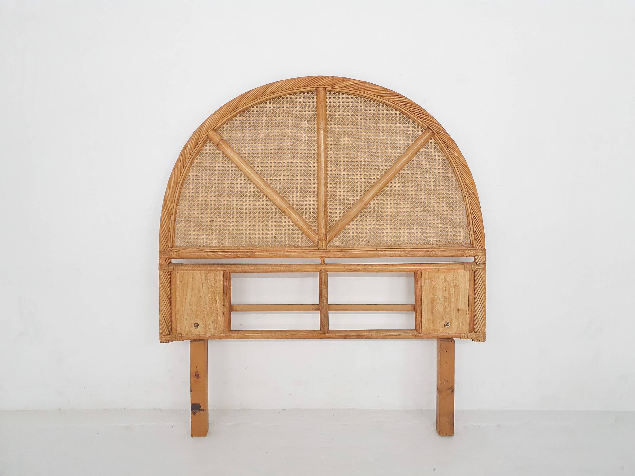 Mid-century rattan head board, 1970's