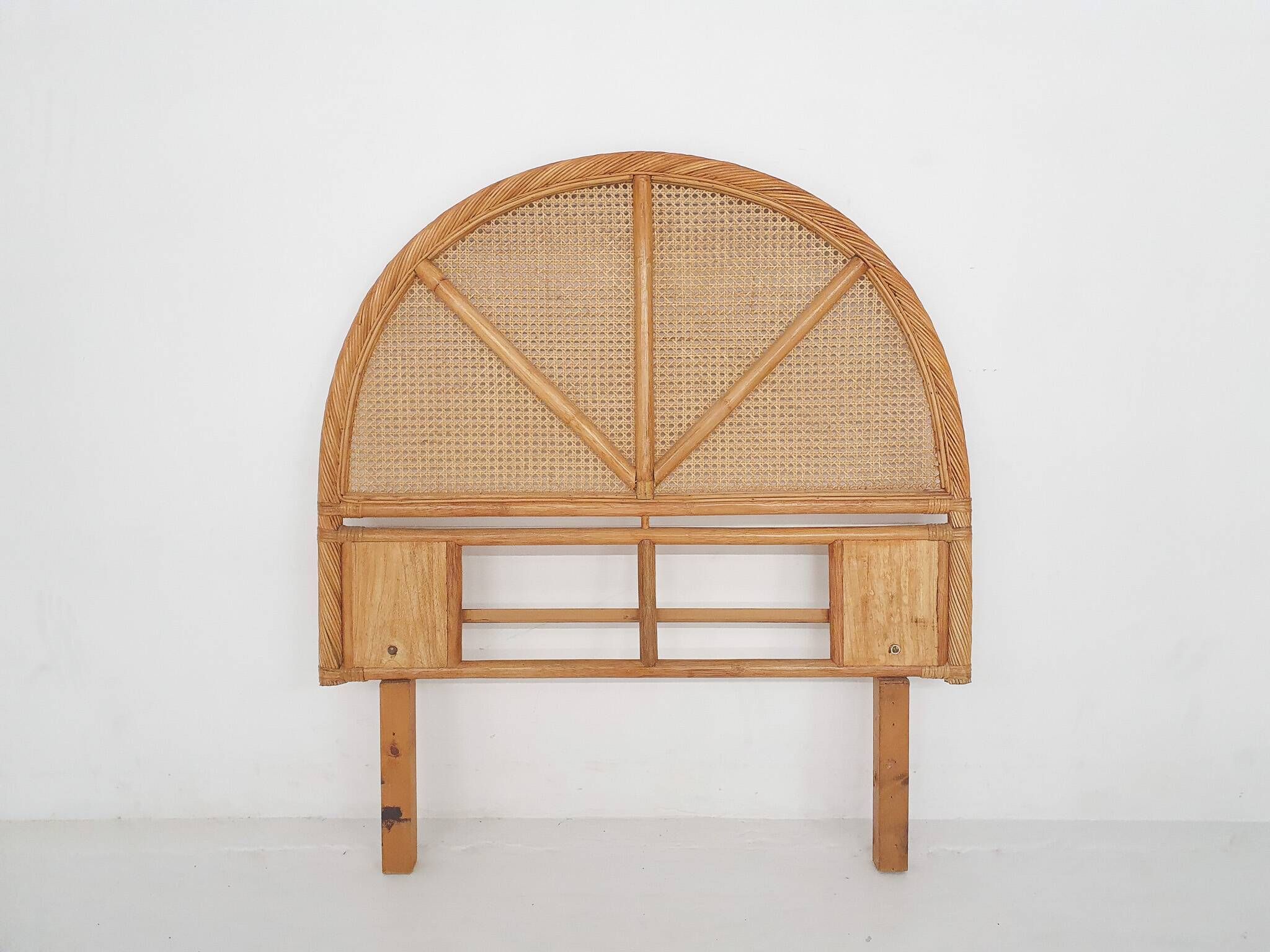 Mid-century rattan head board, 1970's