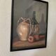 Still life oil, framed under glass