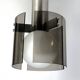 Veca, Italian vintage glass and chrome chandelier