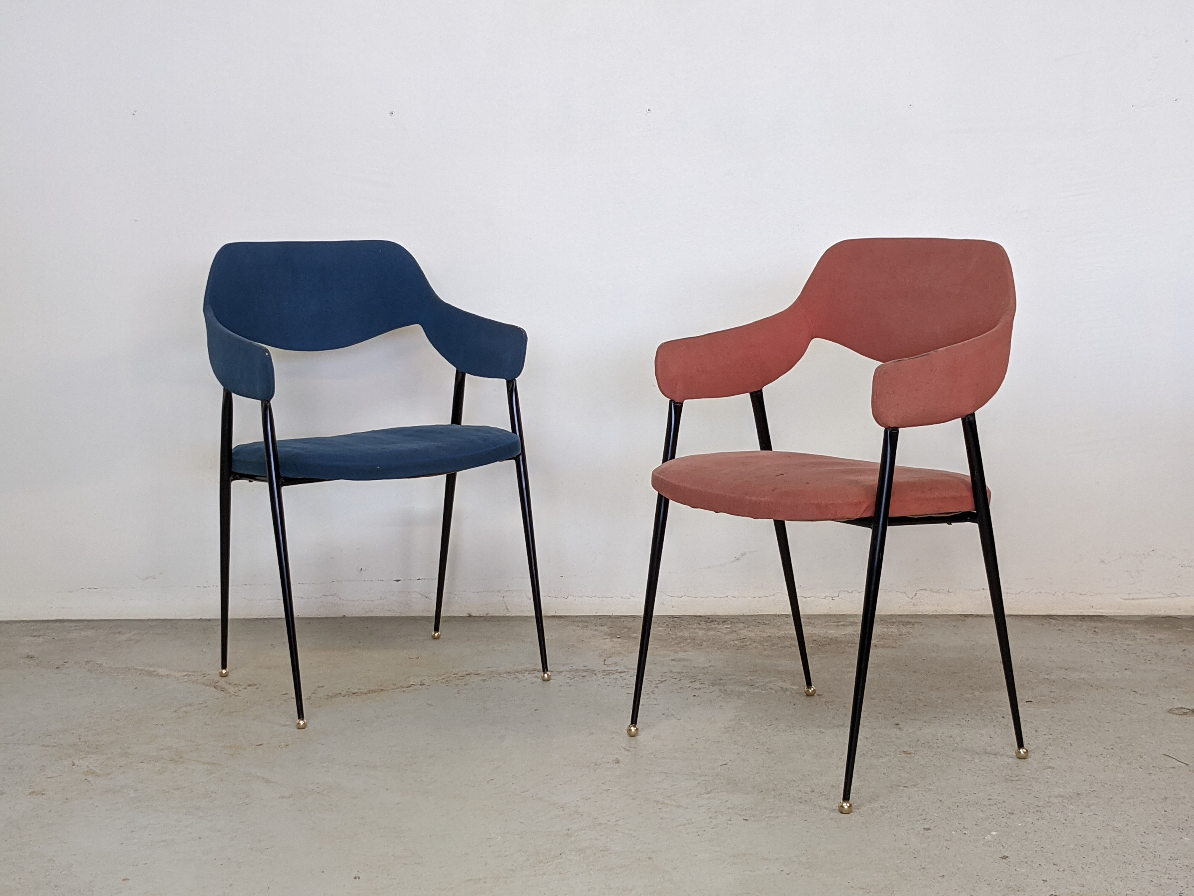 Pair of compass chairs - 50s