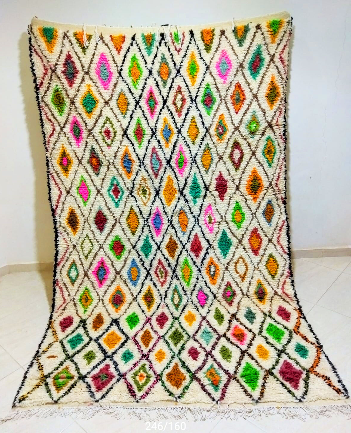 Moroccan berber carpet 246x160cm