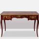 Bureau plat de style Louis XV à décor de scènes lacustres. Circa 1800.