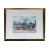 Engraving carriage horse
