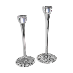 Bougeoirs en verre soufflé