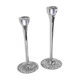 Transparent blown glass candle holders