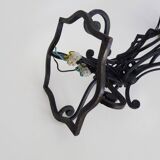 Large 12-light wrought iron hall or living room chandelier. 1960s-70s