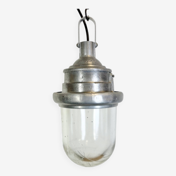 Lampe à suspension industrielle soviétique en aluminium, 1960s