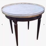 Table basse bouillotte plateau marbre ancienne style louis xvi