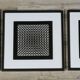 Vintage Optical Art Triptych - Vasarely Style - Frames 40x40cm