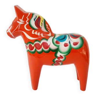 Vintage Dala horse by Nils Olsson in Swedish wood