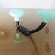 Wall coat rack, typical 1970 coat hook, practical green and black
