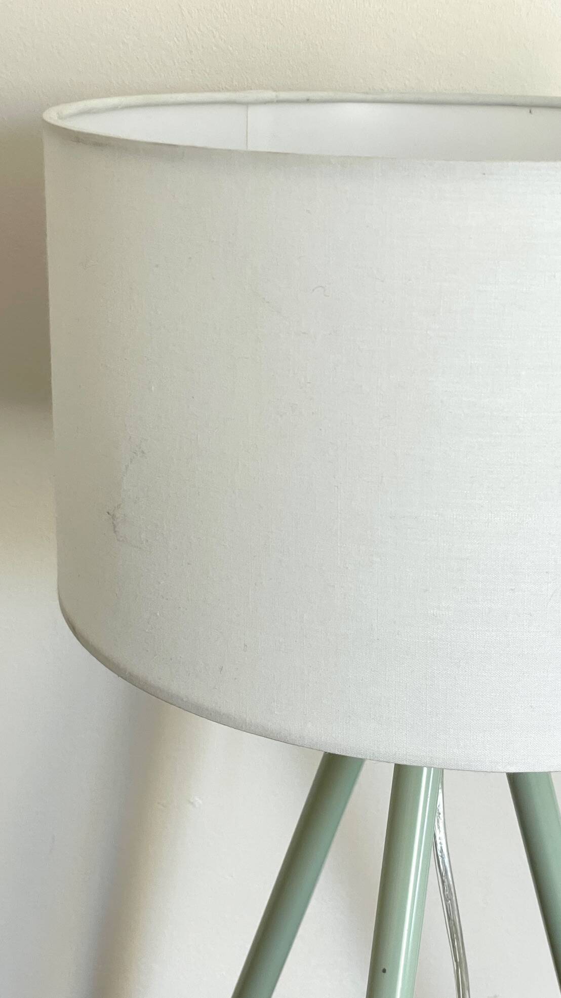 90s Green Metal Tripod Lamp