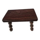 Mini footstool with vintage twisted legs.