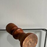 Turned wooden candle holder