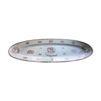 Ancien plat de présentation à poisson