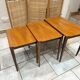 Vintage Scandinavian nesting coffee table in solid teak