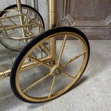 Vintage gold bar cart serving trolley