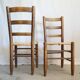 Lot 2 chaises paillées