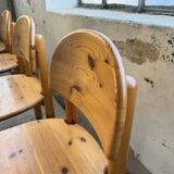 Set of 4 Daumiller pine chairs