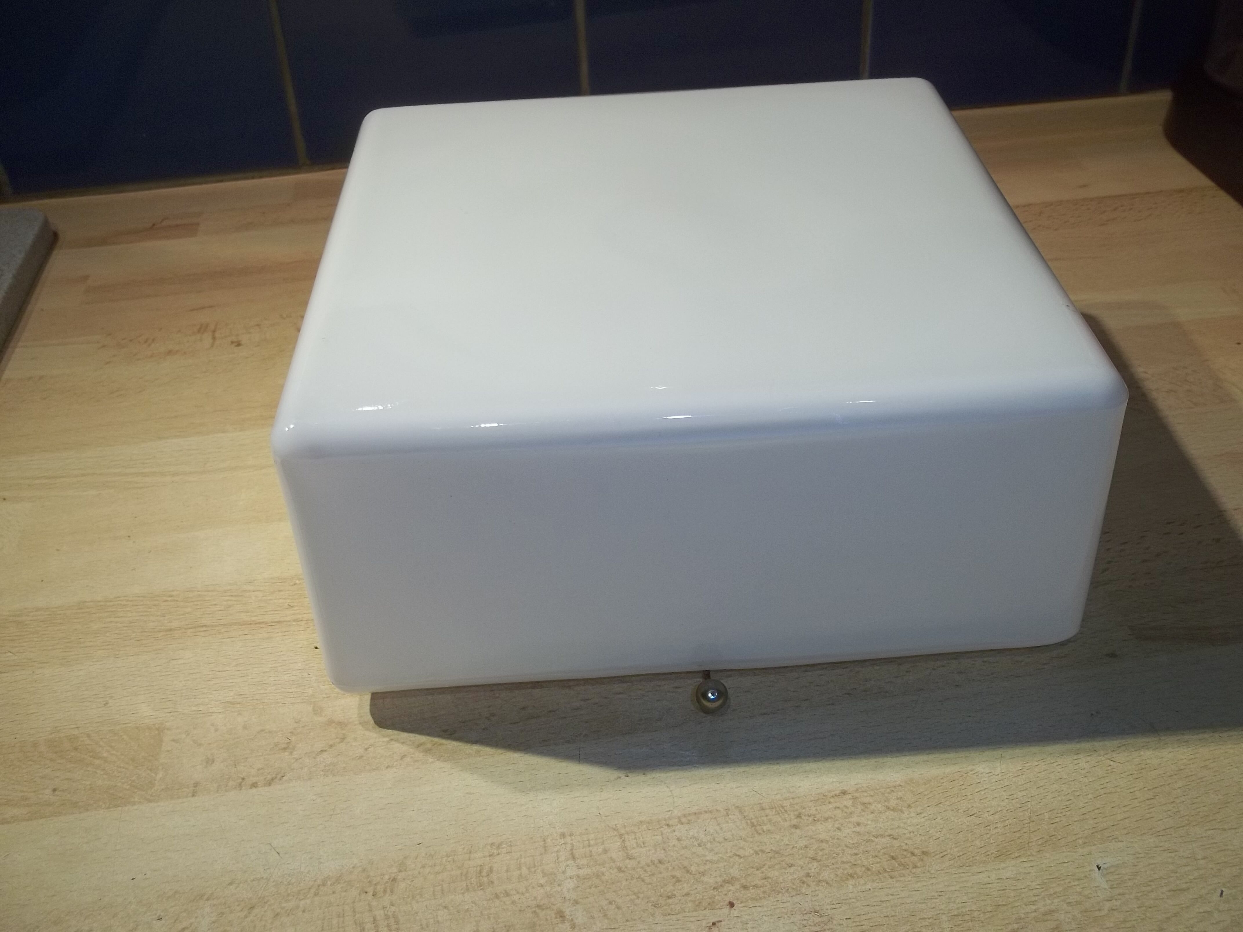 Vintage opaline square ceiling light