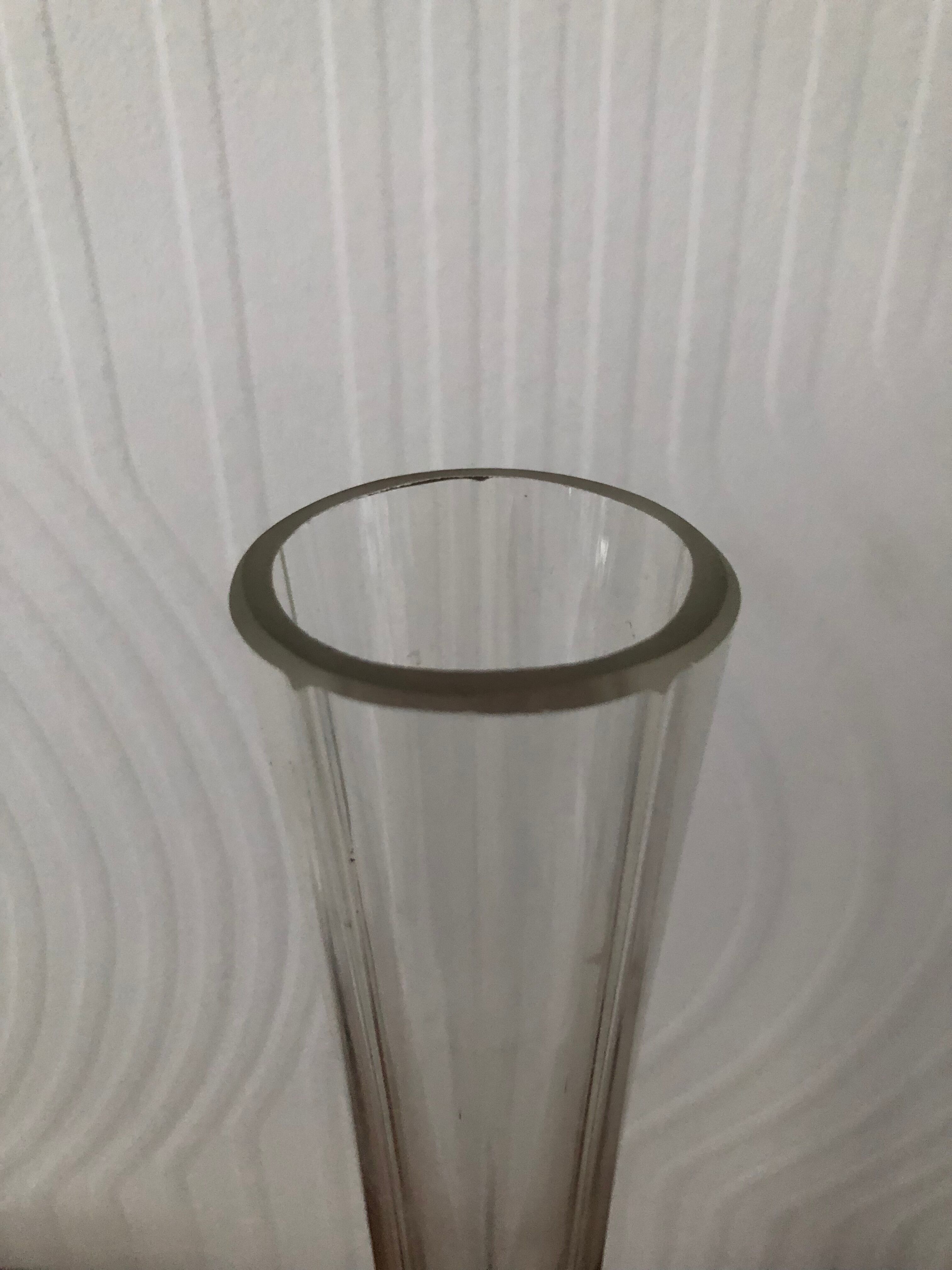 Transparent glass soliflore vase