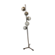Lampadaire spirale chromé, design 70