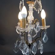 Chandelier, bronze/Baccarat crystal, 3 lights, Louis XV style, Fr, 1900