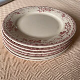 Flat porcelain plates