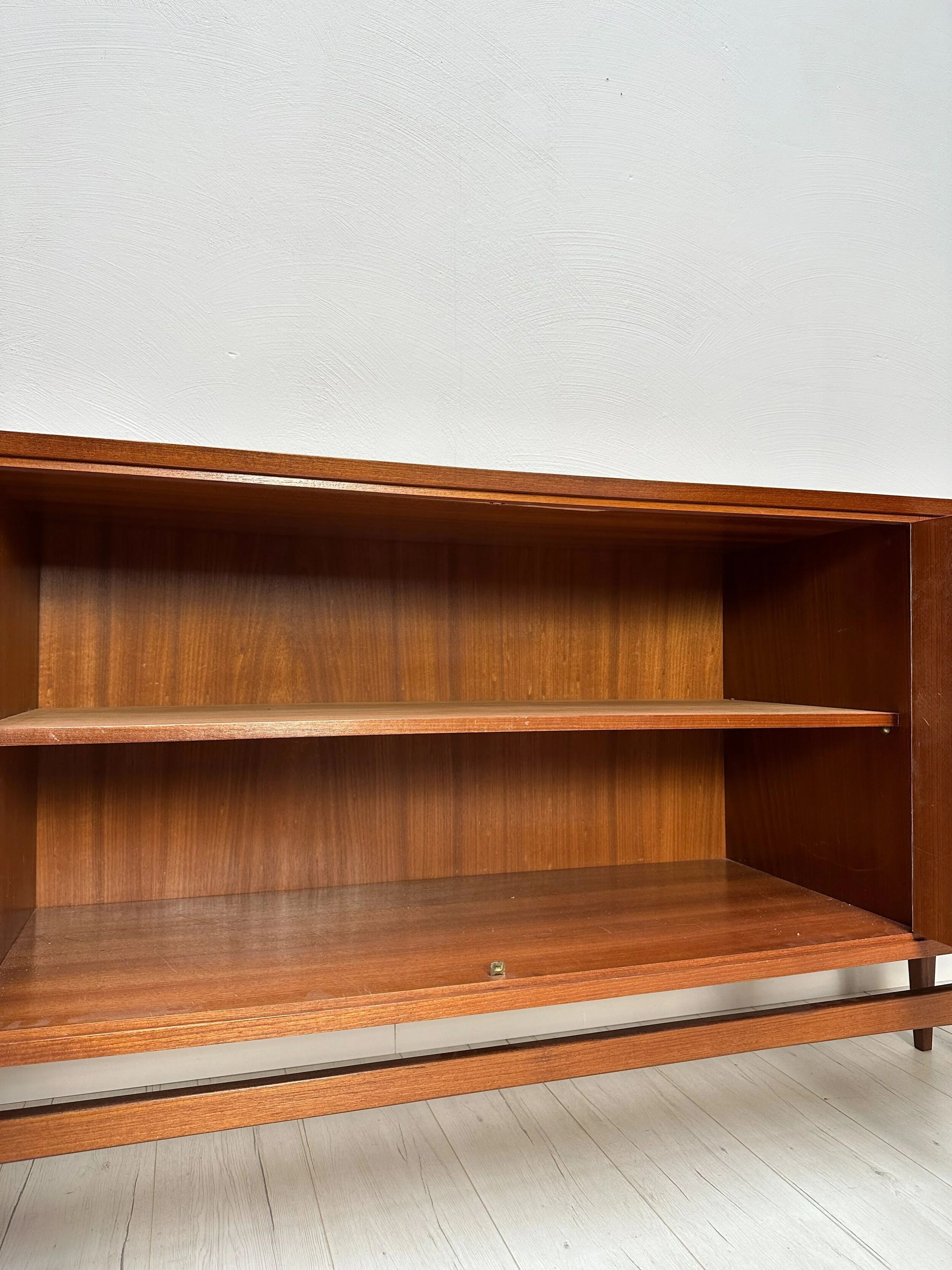 1960s vintage large minimalistic mid-century teak sideboard