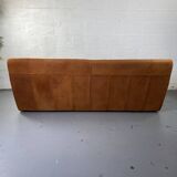 Roche-Bobois brown leather sofa