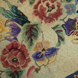 Old American Carpet Hooked handmade 67cm x 103cm 1900s